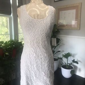 White Calvin Klein Floral Dress
